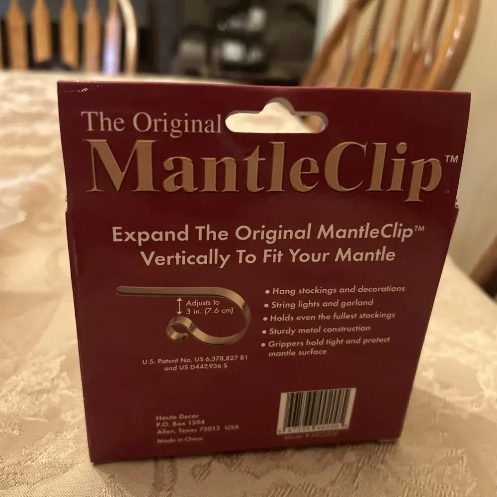 Mantle Clip The Original By Haute Decor Adjusts To 3”